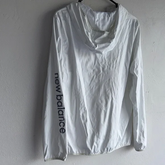 New Balance White Hooded Jacket - Picture 4 of 4